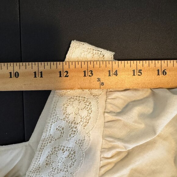 Handmade Edwardian-Style Cream Maxi Dress, Formal, Costuming, Cottagecore, Lace - Picture 6 of 12